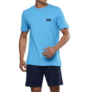 Ensemble T-shirt et short pour homme, nouveau design respirant, vêtements décontractés d'été, en coton, designs personnalisés, haute qualité, vente en gros - Product Image 1