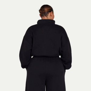 Women Winter Fitness Clothing Fleece Crew Neck Gym Sweatshirts Cotton Oversize Quick Dry Breathable Custom Front Logo - Product Image 3