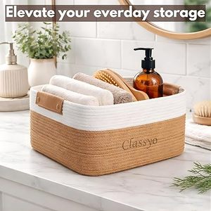 Customised Jute Cotton <b>Storage</b> Gift <b>Basket</b> <b>Rectangle</b> case Closet Packing Wedding Organizer Box Jute <b>Basket</b> Handwoven <b>Basket</b> Bins - Product Image 1