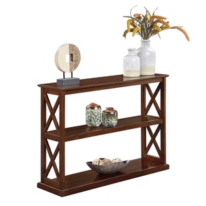 Mesa de Centro Clásica para Sofá, Estilo Espresso, con Estructura Cruzada Tradicional, Escritorio para Pasillo Estrecho, Mueble de Exhibición para Sala de Estar - Product Image 1
