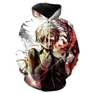 Nouveauté 2022 – Sweat à capuche unisexe en molleton de coton, coupe-vent et écologique, avec motif imprimé animé japonais, design personnalisé, coloris uni, impression 3D intégrale - Product Image 3