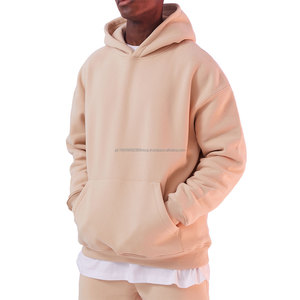 Sweat-shirt à capuche vintage surdimensionné pour hommes avec impression de logo en relief, fourniture en gros, tissu polaire - Product Image 1