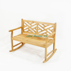 Comehome Banco de jardín de madera para 2 personas, silla de patio para exteriores, respaldo cruzado, color marrón - Product Image 6