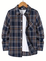 Kemeja Kancing Pria Premium Bahan Katun Twill Campuran Ramah Lingkungan Bernapas, Lengan Panjang, Kasual, Streetwear, Fashion, OEM ODM Logo Kustom