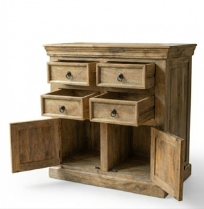 Mueble de Almacenamiento con Múltiples Cajones de Diseño Tradicional en Madera de Mango Sólida, Aparador Duradero que Ahorra Espacio para Sala de Estar, Muebles para el Hogar - Product Image 5