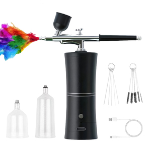 Professional Cordless Airbrush <b>Set</b> Rechargeable Piston Compressor for Makeup Brow Stain Tanning Hair Color - Product Image 6