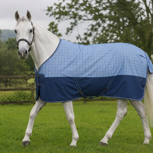 Manta de Invierno Impermeable para Caballos, 1200D Ripstop, Color Azul Marino, para Doma Clásica, Ligera, con Herrajes de Acero Inoxidable - Product Image 3