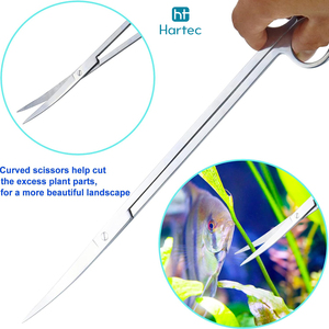 Juego de Herramientas Profesionales de Acero Inoxidable para Acuarios, Tijeras para Recortar Plantas Acuáticas, Pinzas Curvas, Espátula, Kit para Acuarios - Product Image 6