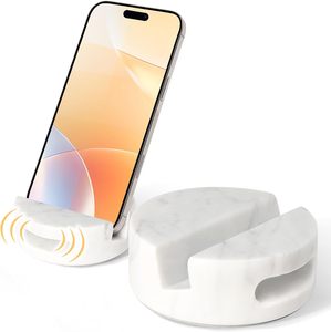 Soporte para móvil de mármol, base para teléfono de escritorio, soporte para móvil de mármol natural, soporte de lujo para teléfono, base para teléfono de mármol blanco - Product Image 1