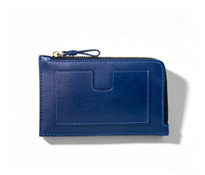 [สินค้าแนะนำ] กระเป๋าใส่บัตรหนังวัวแท้ Castello ดีไซน์มินิมอล ช่องซิป สีกรมท่า ฟ้าอ่อน ชมพู แดง - Product Image 3