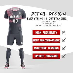 Vente en gros de maillots de football personnalisés pas chers pour adultes, ensemble complet, imperméable, écologique, respirant, séchage rapide, pour l'hiver - Product Image 3