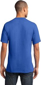 เสื้อยืดคอกลมสีน้ำเงินรอยัล ดีไซน์พิเศษ แห้งเร็ว ผ้าเจอร์ซีย์คอตตอน 100% พิมพ์ลายดิจิทัลสำหรับผู้ชาย - Product Image 3