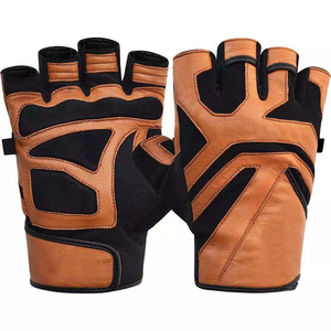 Professional Fingerless Leather Weightlifting Gloves with Integrated Wrist Support – Breathable Anti-Slip Gym Workout Mitts - Product Image 1