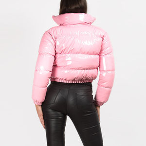 Nouveau style – Manteau court matelassé pour femme, en toile tricotée imprimée, en peau de mouton, imperméable, coupe-vent, épais et léger - Product Image 5
