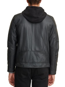 Chaqueta de Cuero Sintético con Capucha Desmontable - Product Image 3