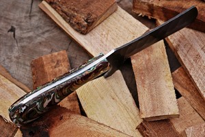 Couteau utilitaire Cowboy Bull Cutter, fait main, lame pleine en acier inoxydable 12c27, lame fixe de qualité industrielle, étui en cuir Pancake - Product Image 4