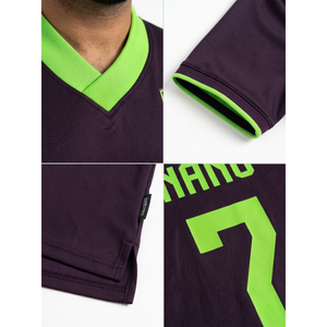 เสื้อฟุตบอลชายแบบสั่งทำพิเศษ-ผ้าโพลีเอสเตอร์ตาข่าย 100%-ชุดแข่งขันฟุตบอลแบบมืออาชีพ-ชุดทีมมืออาชีพ-ผู้ผลิต OEM - Product Image 4
