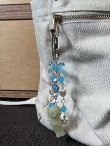 Colorful Boho Embroidery Beaded Keychain Handmade Designer <b>Bag</b> <b>Charm</b> - Product Image 3
