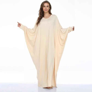 OEM Service Dubai <b>Islamic</b> Ladies Floor-Length Elegant Abaya with Embroidery Digital <b>Printing</b> & Appliques-Polyester Fiber - Product Image 5