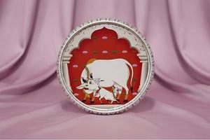 Nouvelle conception de pot en métal Pichwai de 4 pouces, ensemble élégant pour fruits secs, multifonctionnel - Product Image 5