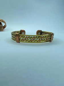 Handforge Global Impex HGI-098765 Women's Men's <b>Copper</b> Brass Gold Plated Vintage Cuff <b>Bracelet</b> Bulk High Quality Wedding Jewelry - Product Image 1
