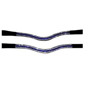 English Horse Browbands Cuero Horse Browbands Soft Padded Crystal Bling - Product Image 1