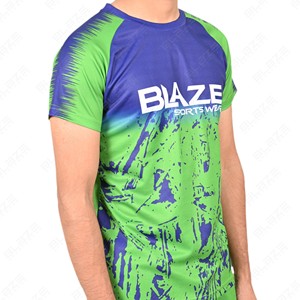 Ensemble de maillot de football unisexe Blaze Sports Wear vert à manches courtes, col rond, en polyester respirant, coupe athlétique, toutes saisons - Product Image 5