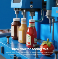 Machine de remplissage automatique de sauce tomate et de mayonnaise de haute précision pour canettes, avec pompes PLC et boîtes de vitesses