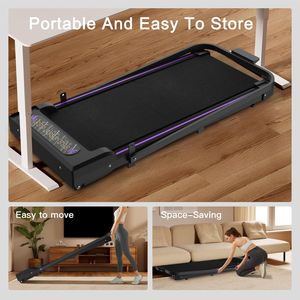 Portable 2-in-1 Desk Treadmill with LED Display and Remote Control <b>Walking</b> Jogging <b>Machine</b> for Home Use - Product Image 5