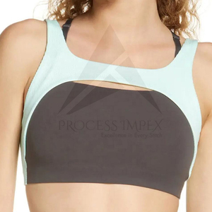 OEM Womens Performance <b>Bra</b> Athletic Training Top Premium <b>Stretch</b> Fabric Private Label Process Impex - Product Image 5
