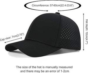 Tactus Industries Men Quick Dry 100% Cotton <b>Baseball</b> Cap Laser Cut Mesh <b>Ball</b> Curved Brim Four Seasons Snapback Hat - Product Image 6