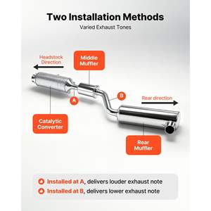 Kit de soupape d'échappement électrique à télécommande de 2,5 pouces, universel, en acier inoxydable, tuyau en Y, découpe pour camions, systèmes d'échappement de réglage - Product Image 5