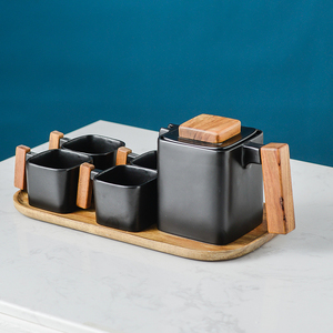 Luxury Ceramic <b>Tea</b> <b>Set</b> With Modern Marble Pattern Elegant <b>Tea</b> Cups Stylish Teapot Decorative Serving Tray <b>Sugar</b> Bowl - Product Image 2