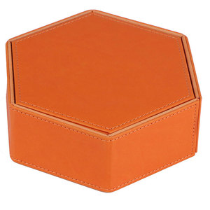 Plateau à dés en cuir PU, logo personnalisé, boîte de rangement pliable, étui à dés rectangulaire pliable - Product Image 2