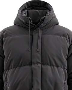 Men Dark Grey Hooded Puffer Jacket Thick Warm Winter Coat Lightweight Quilted Outerwear Casual <b>Down</b> Jacket for Cold Weather - Product Image 3