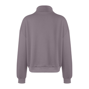 Sweat-shirt d'hiver épais à col montant pour femme, veste de sport semi-zippée ample à manches longues pour le jogging et le fitness, prix abordable - Product Image 4