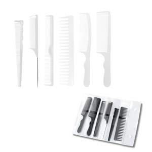 Ensemble de peignes professionnels blancs pour la coupe de cheveux, en plastique de bonne qualité, pour tondeuse, coiffure et dégradé - Product Image 2