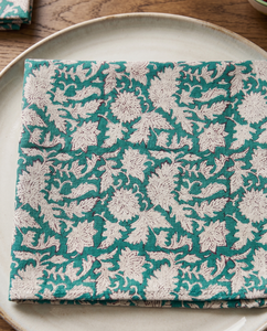Wholesale Handmade Block Print 100% Cotton Square Napkin Reusable Eco-friendly <b>Table</b> <b>Linen</b> Floral Dining <b>Cloth</b> Farmhouse Kitchen - Product Image 4