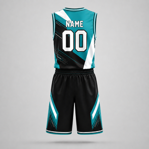 Maillot de basket-ball personnalisé, ensemble uniforme de basket-ball, maillot et short sublimés pour les équipes de jeunes - Product Image 2