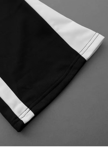 Pantalones Deportivos Negros para Hombre con Estampado de Telaraña y Franja Lateral Blanca, Cintura Elástica, Estilo Urbano, para Otoño - Product Image 4