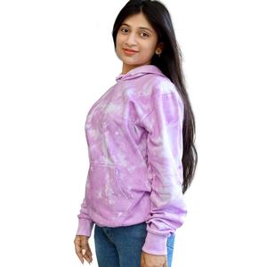 เสื้อฮู้ดมัดย้อมขนแกะโพลีเอสเตอร์น้ำหนักเบาใส่ได้ทุกเพศมีฮู้ดพิมพ์ลายหลากสีขายดีสำหรับผู้ชายและผู้หญิง - Product Image 6