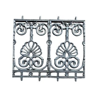 Panneau d'escalier moderne en fer forgé à motif floral pour extérieur, treillis décoratif durable, accent architectural en treillis de fer forgé - Product Image 3