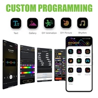 Pantalla LED para Auto con Ojos de Demonio Personalizables por Aplicación, Ojos de Demonio Intermitentes, Semi Ojos de Demonio