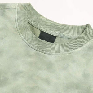 Camiseta de Algodón Tie Dye Extra Grande para Hombre, Manga Corta, Estilo Casual de Verano, Verde con Patrón Tejido - Product Image 4