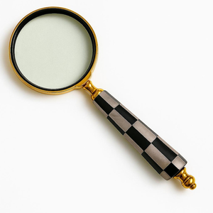 Antique Metal 10X Magnifying Glass Vintage Handheld Reading Magnifier for Newspaper Jewelry Inspection Collectible Desk Accessor - Product Image 4