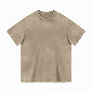 Camiseta de Algodón con Lavado Ácido para Hombre, 230 GSM, Corte Regular, Cuello Redondo, Manga Corta, Ropa Casual, Suave y Ligera, para Uso Diario en Verano, Servicio OEM - Product Image 1