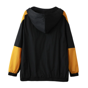 Mason Half <b>Zip</b> Windbreaker Jacket Plus Size Waterproof Lightweight Hooded Pullover Breathable Mesh Lining Front <b>Pouch</b> Pocket - Product Image 6