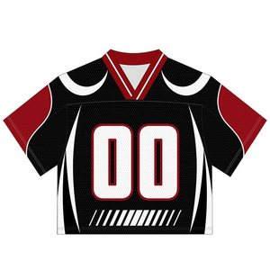 Uniformes de Fútbol Personalizados y Elegantes Sublimados Transpirables 100% Poliéster de Manga Corta, Talla Grande, Jersey de Fútbol de Secado Rápido Americano - Product Image 2