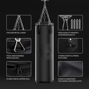 กระสอบทรายสำหรับชกมวยแบบแขวน  กระสอบทรายเปล่าสำหรับฝึกซ้อมมวยไทย - Product Image 6