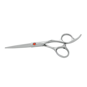 Premium Silver Color Red Screw Hair Cutting Scissors Swivel Handle Professional <b>Barber</b> Shears German Stainless Steel Sharp <b>Blade</b> - Product Image 3